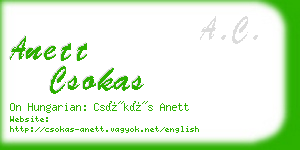 anett csokas business card